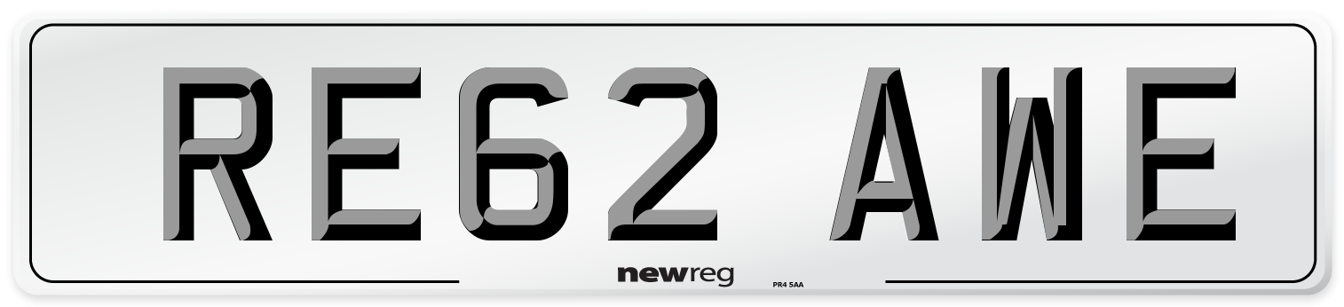 RE62 AWE Number Plate from New Reg